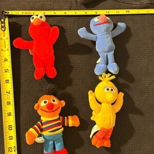 TYCO Vintage Sesame Street Plush Set Elmo Grover Ernie Big Bird 1997  Lot